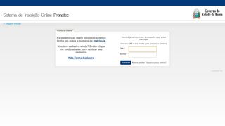 
                            1. Sistema de Inscrição Online Pronatec v.2018.07.01