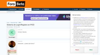 
                            7. Sistema de Login/Registro en POO - ForoBeta