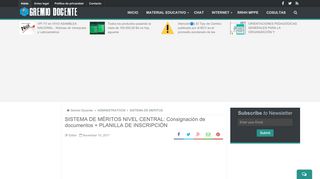 
                            3. SISTEMA DE MÉRITOS NIVEL CENTRAL: Consignación de ...