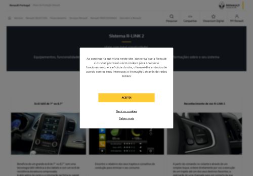 
                            3. Sistema de navegação R-LINK 2 | Renault EASY CONNECT