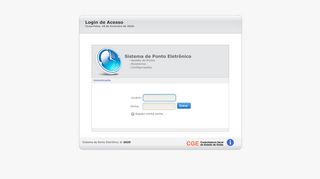 
                            8. Sistema de Ponto Eletrônico - Login