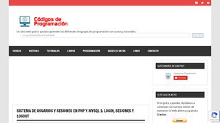 
                            5. Sistema de usuarios y sesiones en PHP y MySQL 1: Login, sesiones y ...
