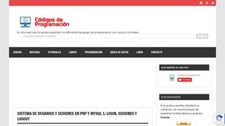 
                            6. Sistema de usuarios y sesiones en PHP y MySQL 1: Login, sesiones ...