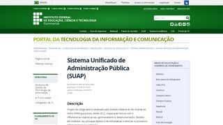 
                            8. Sistema Unificado de Administração Pública (SUAP) — Portal ... - Iff