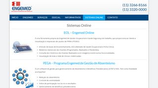 
                            3. Sistemas Online – Engemed Saúde Ocupacional SS