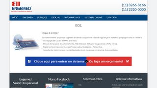 
                            2. Sistemas Online - EOL – Engemed Saúde Ocupacional