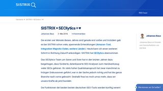 
                            1. SISTRIX + SEOlytics = - SISTRIX - SISTRIX Toolbox