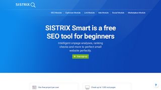 
                            4. SISTRIX Smart - Your free SEO tool for beginners