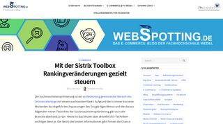 
                            9. Sistrix Toolbox - Ranking und Trends im Griff - WebSpotting