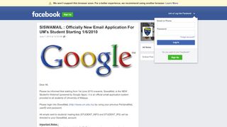 
                            8. SISWAMAIL : Officially New Email Application For UM's Student ...