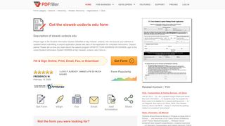 
                            8. Sisweb Ucdavis Edu - Fill Online, Printable, Fillable, Blank | PDFfiller