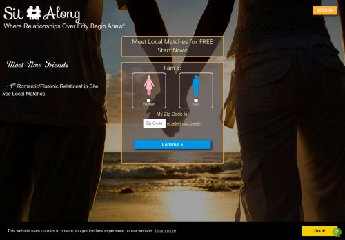 
                            8. SitAlong.com - Free Online Dating for Singles Over 50