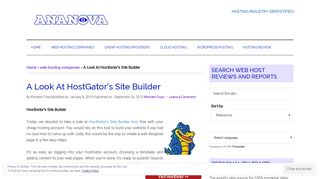 
                            10. Site Builder: A Look At HostGator's Site Builder - Ananova