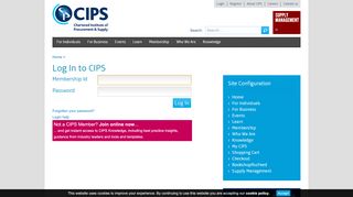 
                            2. Site Configuration - The Chartered Institute of Procurement and ... - CIPS