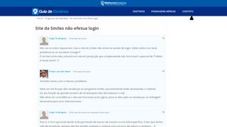 
                            5. Site da Smiles não efetua login - Melhores Destinos