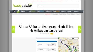 
                            6. Site da SPTrans oferece rastreio de linhas de ônibus em tempo real ...