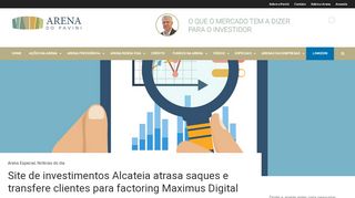 
                            13. Site de investimentos Alcateia atrasa saques e transfere clientes ...