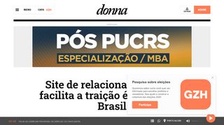 
                            12. Site de relacionamento que facilita a traição é lançado no Brasil | Donna