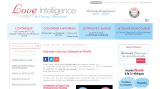 
                            12. Site de rencontre Attractive World : avis et critiques - Love Intelligence