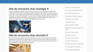 
                            5. Site de rencontre chat nostalgie fr - Vedrignans