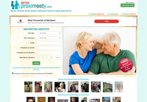 
                            2. Site de rencontre pour les Seniors... Site 100% gratuit ! - Proximeety.com