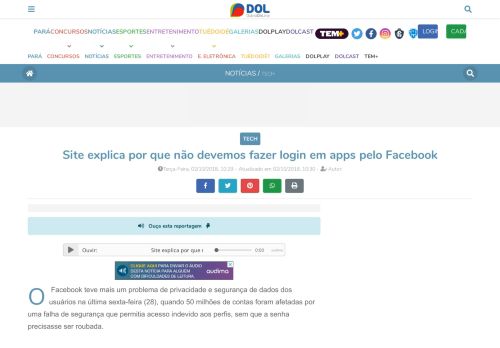 
                            9. Site explica por que não devemos fazer login em apps pelo ... - DOL