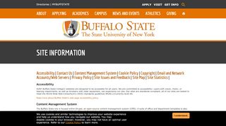 
                            9. Site Information | SUNY Buffalo State