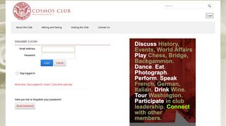 
                            7. Site Login - Cosmos Club