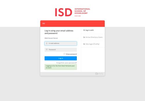 
                            2. Site login (Firefly) - ISD