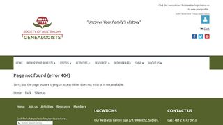 
                            11. Site Login - Society of Australian Genealogists