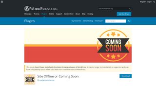 
                            6. Site Offline or Coming Soon | WordPress.org