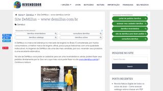 
                            3. Site Oficial Demillus - www.demillus.com.br - Veja como Acessar.