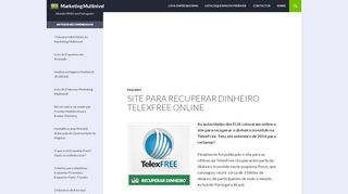 
                            10. Site para Recuperar Dinheiro TelexFree Online - Marketing Multinível