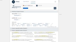 
                            12. site profile - Deutsch-Übersetzung – Linguee Wörterbuch
