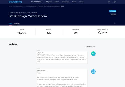 
                            12. Site Redesign: Wireclub.com, a Web & Mobile Design project by ...