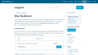 
                            11. Site Redirect — Support — WordPress.com