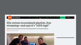 
                            8. Site revives Grooveshark playlists, free streaming—and says it's ...