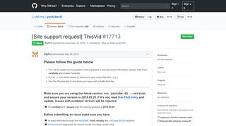 
                            9. [Site support request] ThisVid · Issue #17713 · rg3/youtube-dl · GitHub