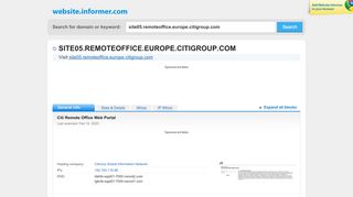 
                            5. site05.remoteoffice.europe.citigroup.com at WI. Citi Remote Office ...