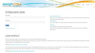 
                            7. SiteBuilder Login | Advanced Web Site Publishing