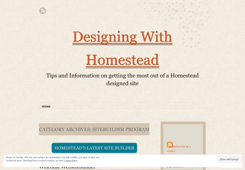 
                            9. SiteBuilder Program | Designing With Homestead