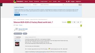 
                            12. Sitecom WLR-4100 v1 Factory Reset werkt niet..? - Netwerken - GoT