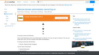 
                            13. Sitecore domain administrator cannot log on - Stack Overflow
