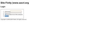 
                            11. Sitefinity: Login - AACR