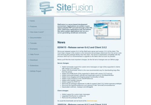 
                            8. SiteFusion: Open-source PHP/XUL application client-server framework