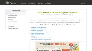 
                            3. SiteGround Affiliate Program Tutorial