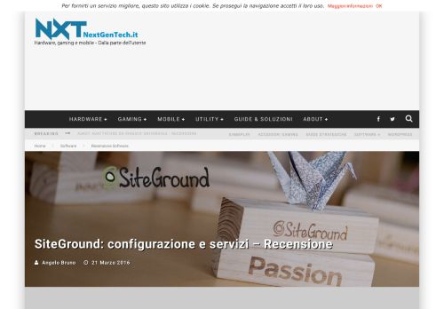 
                            5. SiteGround: configurazione e servizi - Recensione | NextGenTech.it