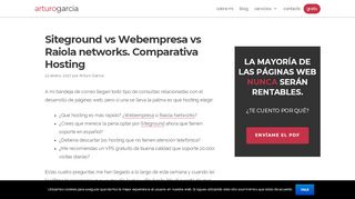 
                            12. Siteground vs Webempresa vs Raiola networks. Comparativa.