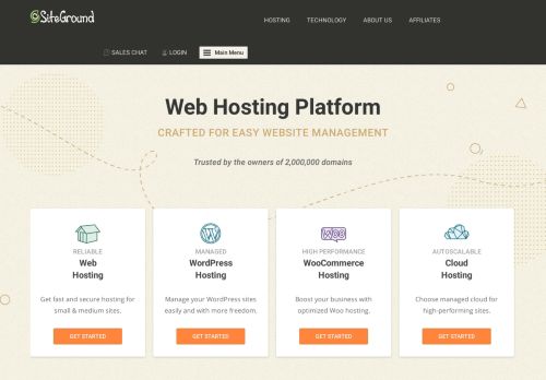 
                            1. SiteGround: Web Hosting Services Crafted with Care
