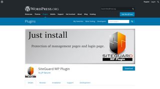 
                            8. SiteGuard WP Plugin | WordPress.org
